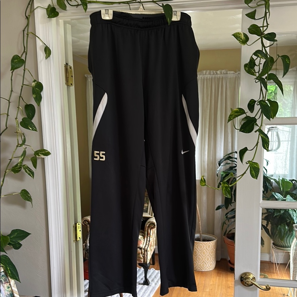 Nike Black Track Pants with Side Stripes